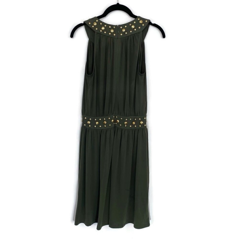 Michael Kors Gold Studded Dress Green XS - Picture 6 of 16